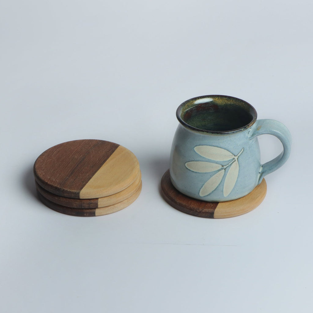 from solid wood. Perfect for protecting surfaces from cups, glasses, and candles. A rustic and elegant addition to any home décor or as a thoughtful gift for special occasions
